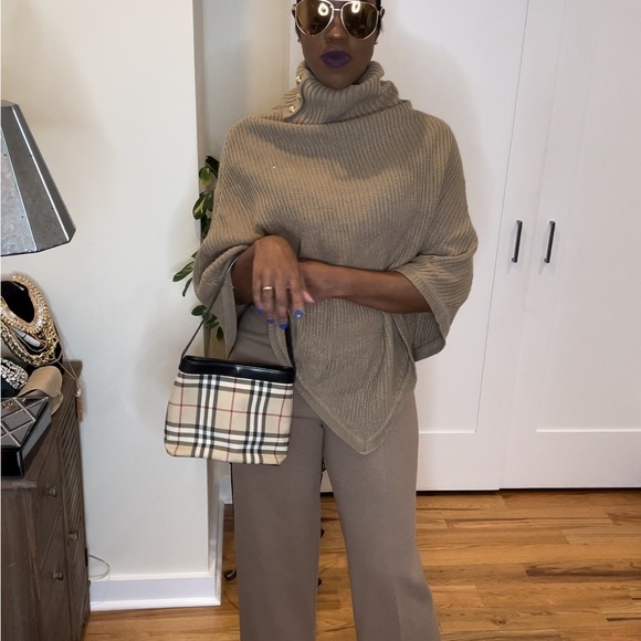 Tan Michael Kors Knit Sweater Poncho - Picture 5 of 9